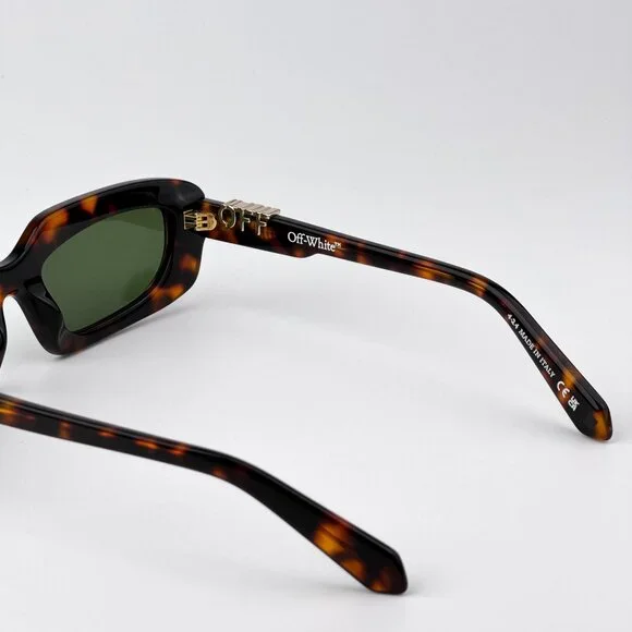 NEW OFF-WHITE SUNGLASSES OERI13C OFF-WHITE RENTON 6055 HAVANA/GREEN Off-White RENTON Women Sunglasses Havana Rectangle  main image 3